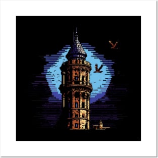 Galata Tower Pixel Art Posters and Art